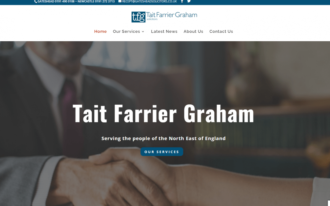 Leading Newcastle & Gateshead Solicitor Tait Farrier Graham Website Redevelopment